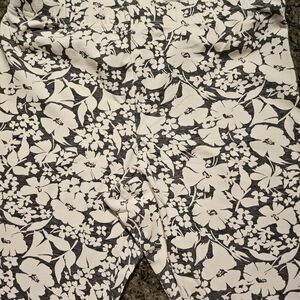 Old Navy Black and White Floral Leggings
